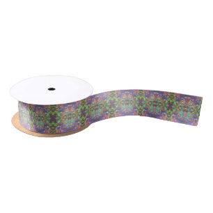 Pixeliges gemustertes jenseits der Farben des Rege Satinband