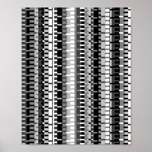 Pixeliges mathematisches Muster  Poster (Vorne)