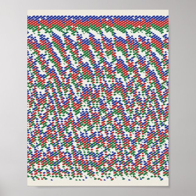 Pixeliges mathematisches Muster  Poster (Vorne)