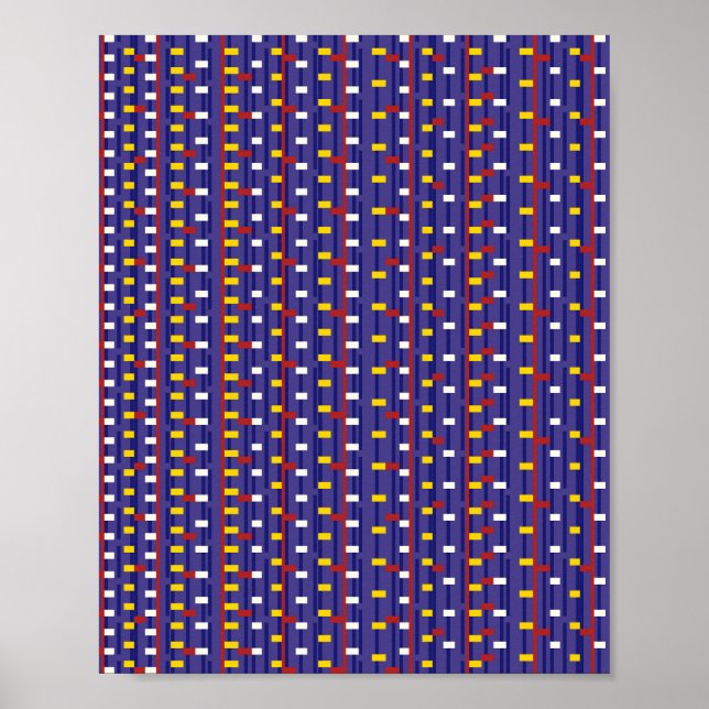 Pixeliges mathematisches Muster  Poster (Vorne)