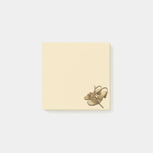 Pixeliges Paar goldener Absätze Post-it Klebezettel