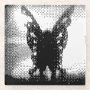 Pixelkunst-Mothman Glasuntersetzer
