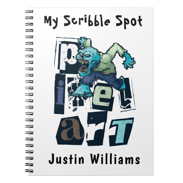 Pixelkunst und Monster Notizblock (Vorderseite)