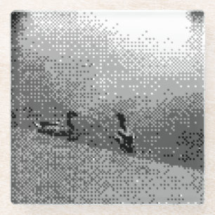 Pixelkunstducks Glasuntersetzer