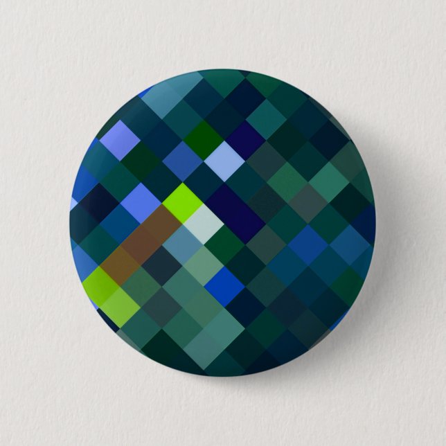 Pixelmuster - Blau Button (Vorderseite)