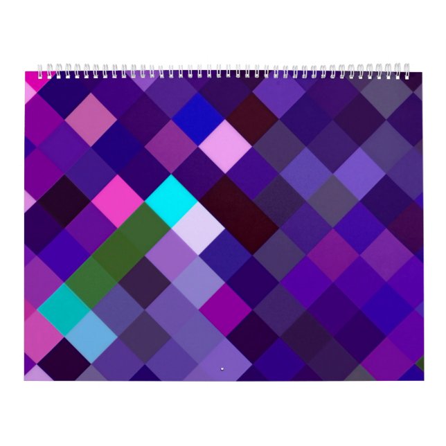 Pixelmuster - Lila Kalender (Titelbild)