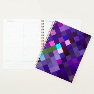 Pixelmuster - Lila Planer