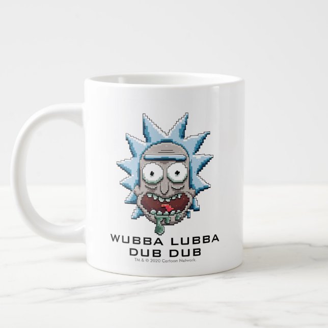 Pixelrick-Drooling-Head Jumbo-Tasse (Links)