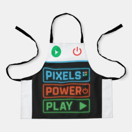 Pixels Power Play Gamer Apron – Fun Gaming Style Schürze