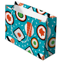 Pixelsushi-Cartoonmuster des niedlichen Spaßes