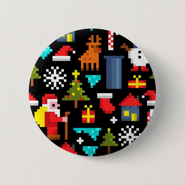 PixelweiWeihnachtsWeihnachtsWeihnachtsWeihnachtsWe Button (Vorderseite)