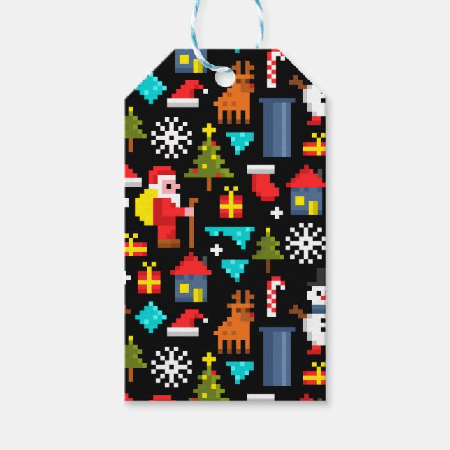 PixelweiWeihnachtsWeihnachtsWeihnachtsWeihnachtsWe Geschenkanhänger (Vorderseite)