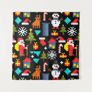 PixelweiWeihnachtsWeihnachtsWeihnachtsWeihnachtsWe Wandteppich