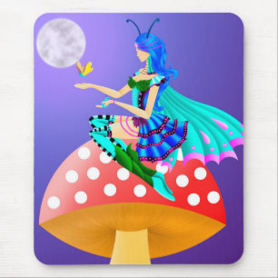 Pixie auf Pilz  Mousepad