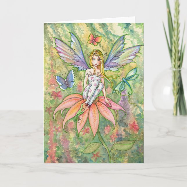 Pixie Blossom Flower Garden Faible Card Karte (Vorderseite)