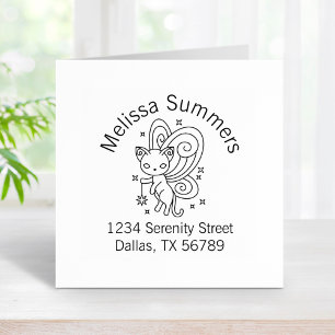 Pixie Cat - Fairy Wings Kitty Address Gummistempel
