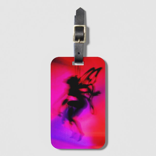 Pixie Dancing in Rosa Gepäckanhänger (Vorderseite Vertikal)