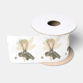 Pixie Fairy Girl mit Sternen Satinband