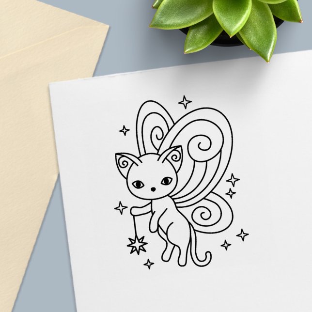 Pixie-Katzen-Feenzauberflügel-Kitty Permastempel (Von Creator hochgeladen)