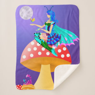 Pixie on Mushroom - Wunderland Art Sherpadecke