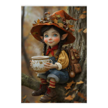 Pixie Orange Hat Links gegenüber Poster