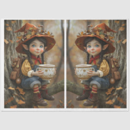 Pixie Orange Hat Mirror Tissue Paper Seidenpapier