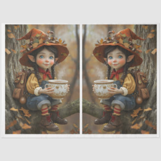 Pixie Orange Hat Mirror Tissue Paper Seidenpapier