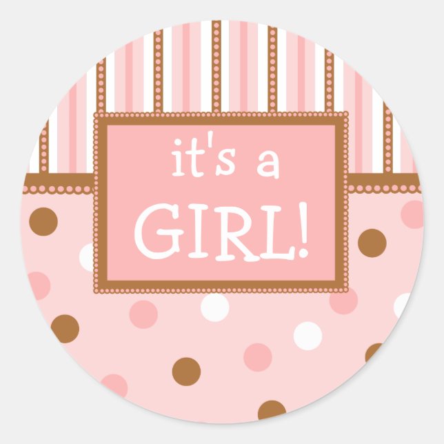 Pixie Polka Dots Runder Aufkleber (Vorderseite)