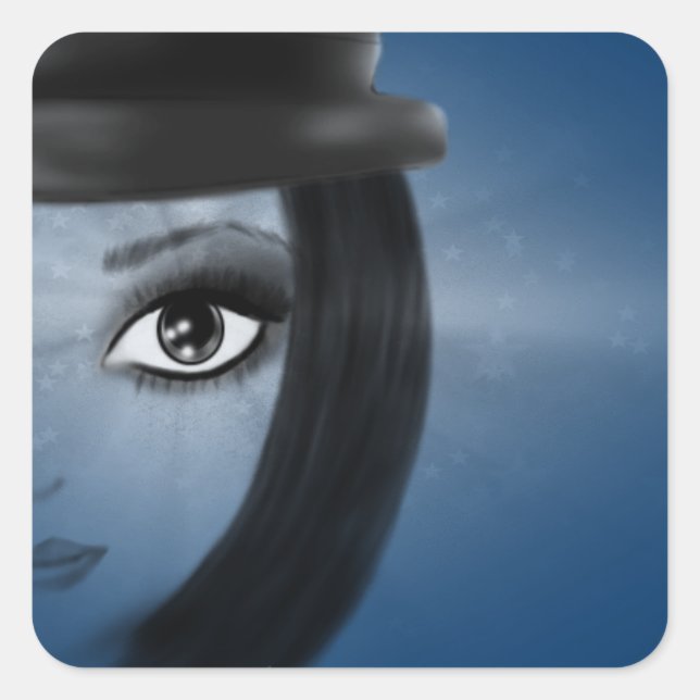 Pixie Quadratischer Aufkleber (Vorderseite)