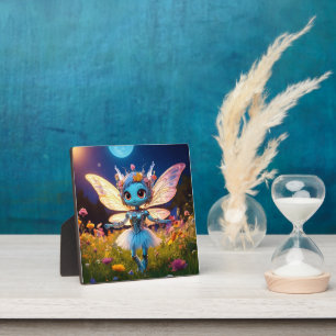 Pixie Robot Ballerina Tanzen in den Wildblumen Fotoplatte