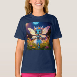 Pixie Robot Ballerina Tanzen in den Wildblumen T-Shirt