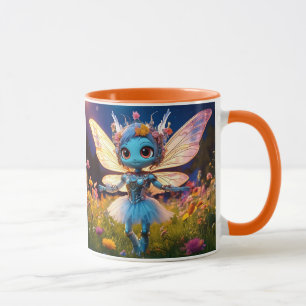 Pixie Robot Ballerina Tanzen in den Wildblumen Tasse