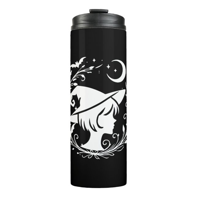 Pixie-Schnitt Hexe Wicca Magie Hexen Halloween Thermosbecher (Vorderseite)