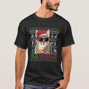 Pixiebob Cat Feliz Meowidad Funny Christmas T-Shirt