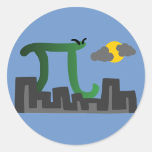 Pizilla Runder Aufkleber