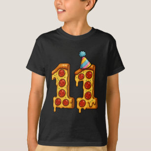 Pizza 11. Geburtstag 11 Jahre altes Party Hat Bday T-Shirt