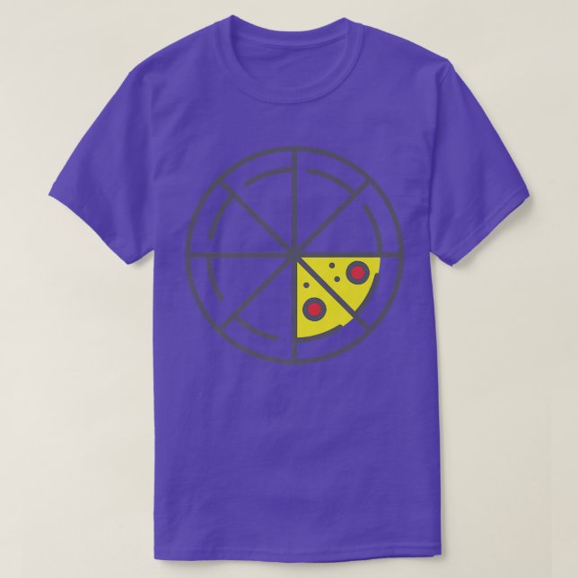 Pizza 2 Slices Cheese Pepperoni Funny Geometric T-Shirt (Design vorne)
