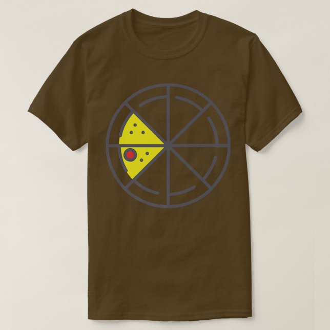 Pizza 2 Slices Cheese Pepperoni Funny Geometric T-Shirt (Design vorne)