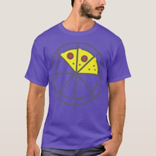 Pizza 3 Slices Cheese Pepperoni Funny Geometric T-Shirt