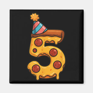 Pizza 5. Geburtstag 5 Jahre alt Party Hut Jungen Magnet