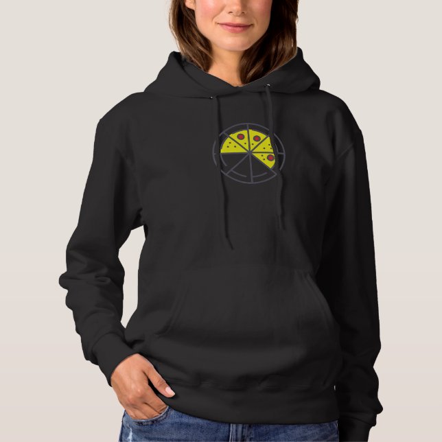 Pizza 5 Slices Cheese Pepperoni Funny Geometric Fo Hoodie (Vorderseite)