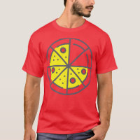 Pizza 6 Slices Cheese Pepperoni Funny Geometric