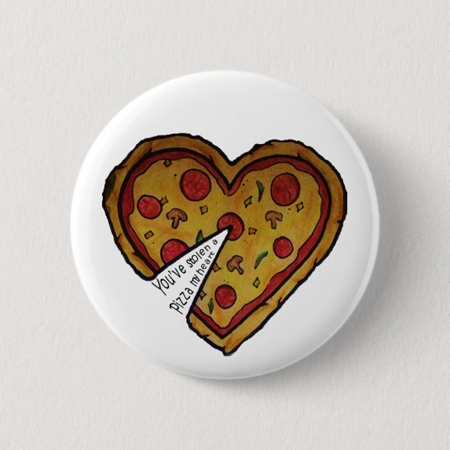 Pizza-Abzeichen Button (Vorderseite)