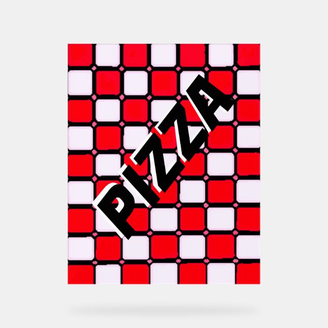 PIZZA ACRYLSCHILD (Vorderseite)