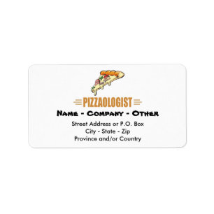 Pizza Adressaufkleber
