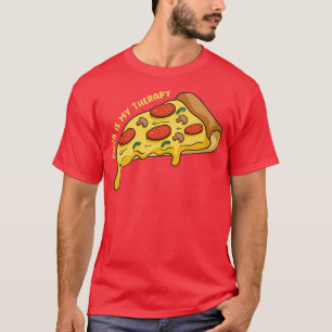 Pizza als Therapie Ironic Pizza Koch Italienische T-Shirt