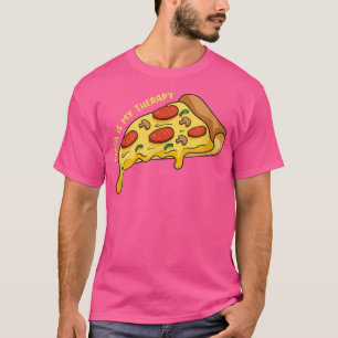 Pizza als Therapie Ironic Pizza Koch Italienische T-Shirt