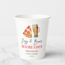 Pizza and Brews Before I Do's Couples Shower Pappbecher