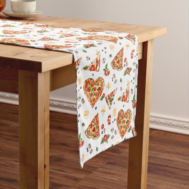 Pizza and Schnullers Baby Shower Table Runner - Sp Kurzer Tischläufer (Beispiel)