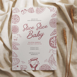 Pizza Baby Dusche aus der Scheiben Einladung